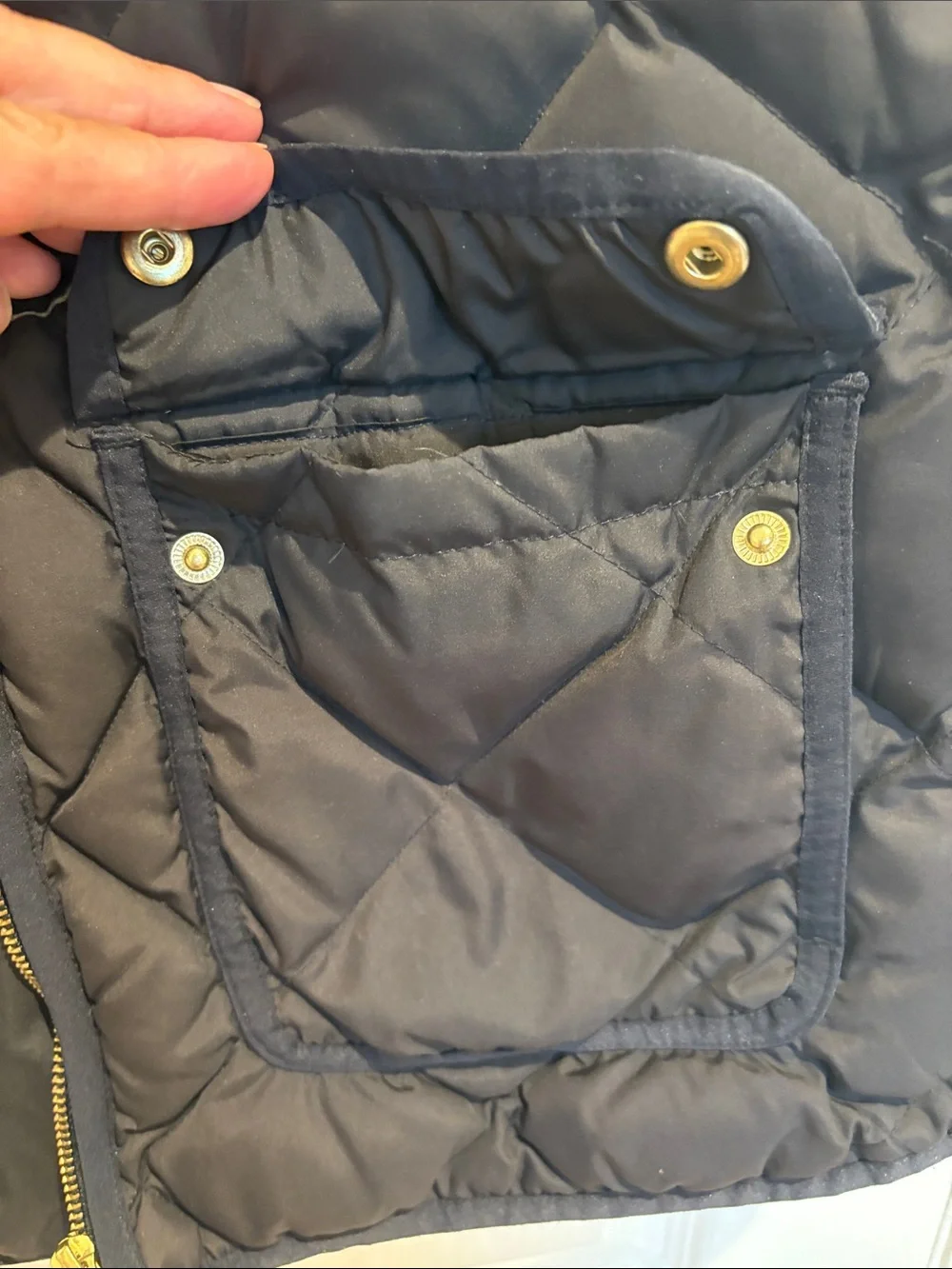 J. Crew Quilted Puffer Vest in Black